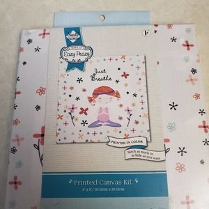 Just breathe red head craft kit yoga mediation art work needle work decor ginger